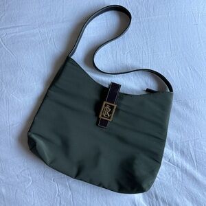 Ralph Lauren Green Canvas Shoulder Bag